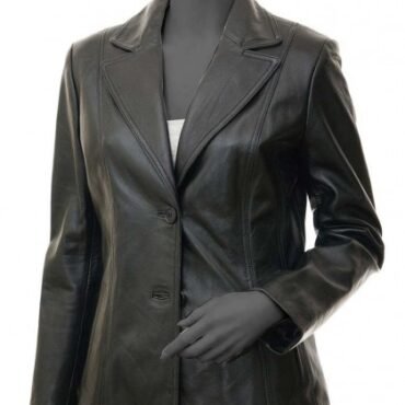 womens-black-leather-blazer-coat