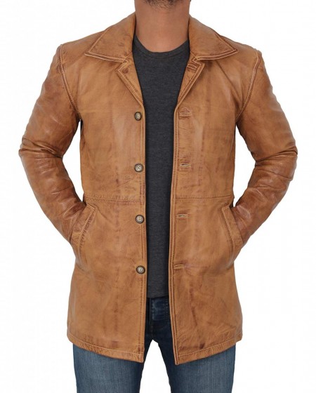 mens-distressed-tan-leather-length-coat