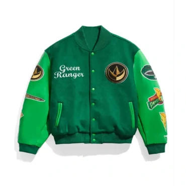 Power Rangers Green Varsity Jacket