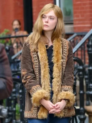A Complete Unknown 2024 Sylvie Russo Suede Fur Jacket