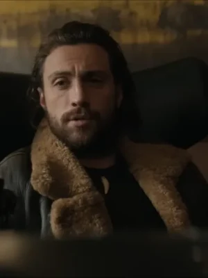 Kraven The Hunter Aaron Taylor Shearling Jacket