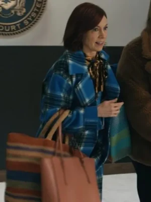 Elsbeth Carrie Preston Blue Plaid Coat
