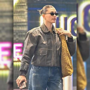 Hailey Bieber Los Angeles Leather Jacket