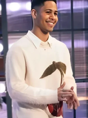 The Kelly Clarkson Show Rhenzy Feliz Cherry Sweater