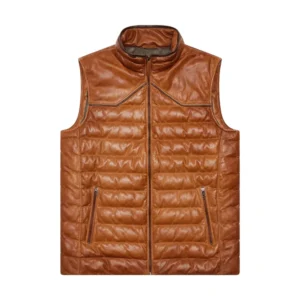 Men’s Brown Real Leather Vest