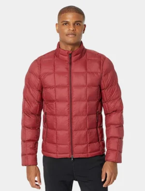 Men's Classy Red Quilted Puffer Jacket
