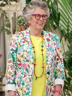 Great British Bake Off S15 Prue Leith Floral Blazer