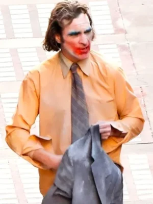 Joker Folie A Deux 2024 Joaquin Phoenix Orange Shirt