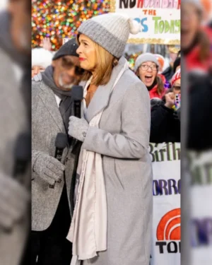 The Today Show Hoda Kotb Grey Coat